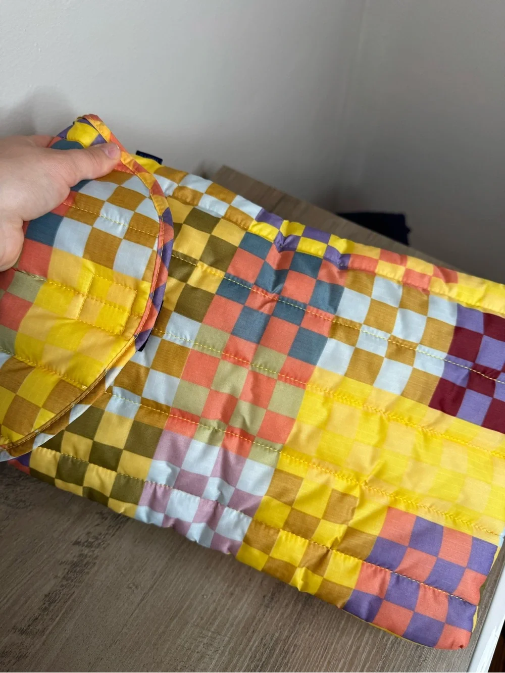 BAGGU Puffy 16” Laptop Sleeve Checkered Multi Color